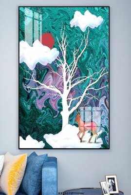 File gốc File tranh hiện đại pha lê gương KF70070 (ảnh chi tiết) để in trần