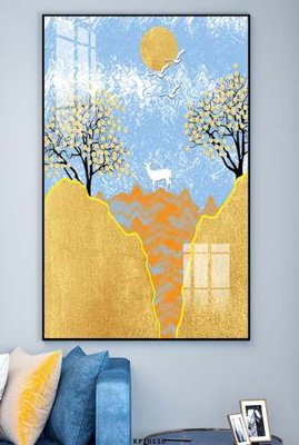 File tranh File tranh hiện đại pha lê gương KF70110 (gốc) in vải canvas