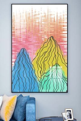 File tranh File tranh hiện đại pha lê gương KF70124 (gốc) phong cách tối giản