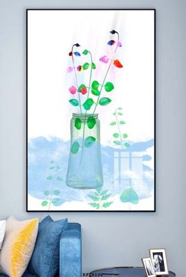 File in trần File tranh hiện đại pha lê gương KF70126 (bản gốc 3D) sống động