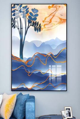 File tranh File tranh hiện đại pha lê gương KF70145 (bản gốc) treo tường