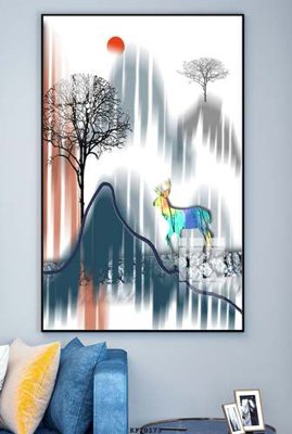 File gốc File tranh hiện đại pha lê gương KF70173 (trang trí) phòng ngủ