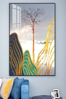 File in lụa File tranh hiện đại pha lê gương KF70175 (phong cảnh) File tranh hiện đại pha lê gương KF70175