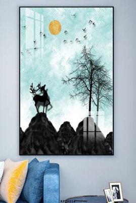 File gốc File tranh hiện đại pha lê gương KF70214 (phiên bản chuẩn) để in ấn