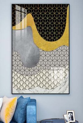 File gốc in ấn File tranh hiện đại pha lê gương KF70392 chuẩn màu CMYK