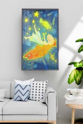 File gốc in ấn File tranh hiện đại pha lê gương KF70511 độ phân giải cao