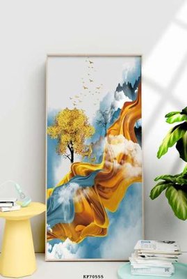 File in trần File tranh hiện đại pha lê gương KF70555 (file gốc) chủ đề vũ trụ