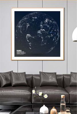 File ảnh File tranh hiện đại pha lê gương KF70692 (gốc) cho trang trí nhà hàng