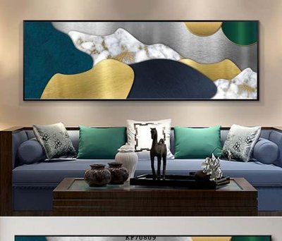 Ảnh gốc File tranh hiện đại pha lê gương KF70809 (độ nét cao) in mica