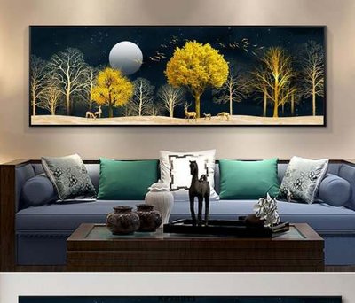 Ảnh gốc File tranh hiện đại pha lê gương KF70811 (độ nét cao) in tráng gương