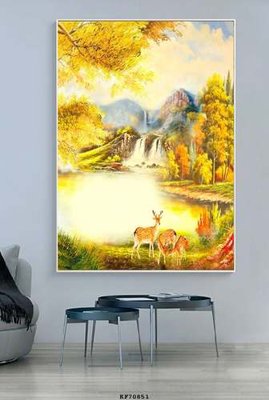 File in trần File tranh hiện đại pha lê gương KF70851 (file gốc) phong thủy