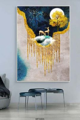 File in trần File tranh hiện đại pha lê gương KF70855 (bản gốc) trời sao