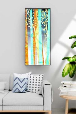 File in lụa File tranh hiện đại pha lê gương KF70865 (phong cảnh) File tranh hiện đại pha lê gương KF70865