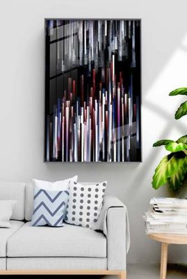 File tranh in trần 3D File tranh hiện đại pha lê gương KF70887 (ảnh gốc)