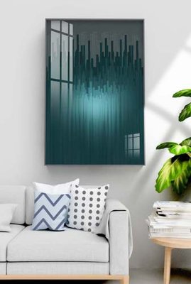 File in lụa File tranh hiện đại pha lê gương KF70981 (hoa văn) File tranh hiện đại pha lê gương KF70981