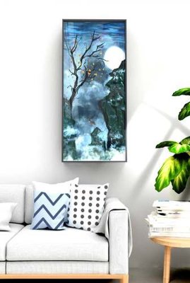 File in lụa File tranh hiện đại pha lê gương KF70993 (tân cổ điển) File tranh hiện đại pha lê gương KF70993