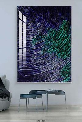 Download file gốc File tranh hiện đại pha lê gương KF71075 (in lụa) hoa lá