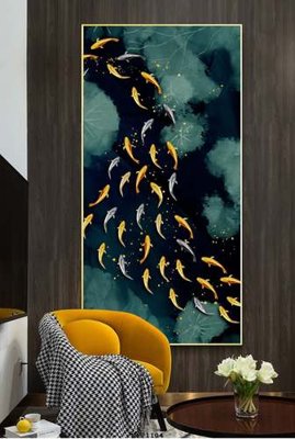 File in trần File tranh hiện đại pha lê gương KF71104 (bản gốc) đại dương