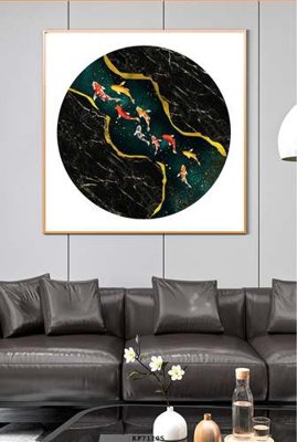 File in trần File tranh hiện đại pha lê gương KF71105 (bản gốc) đại dương