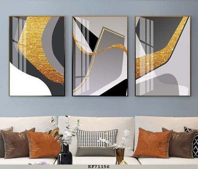File tranh File tranh hiện đại pha lê gương KF71156 (gốc) in vải canvas