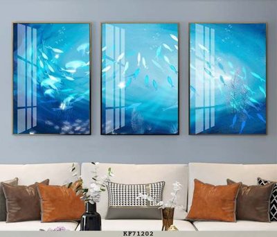 Hình ảnh file gốc in lụa File tranh hiện đại pha lê gương KF71202