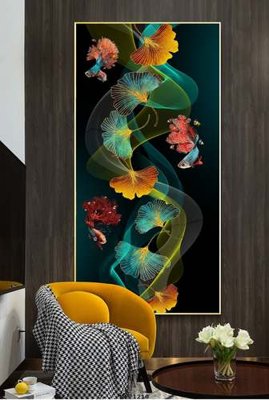 File in ấn File tranh hiện đại pha lê gương KF71210 chuyên nghiệp