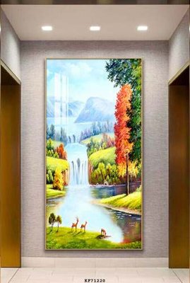 File in trần File tranh hiện đại pha lê gương KF71220 (bản gốc 3D) sống động