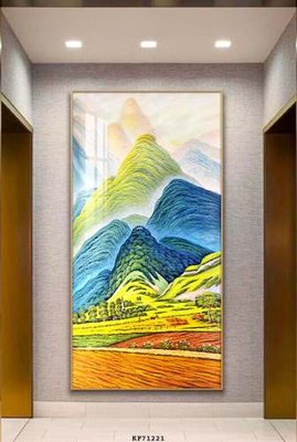 File ảnh File tranh hiện đại pha lê gương KF71221 (gốc) cho trang trí nội thất