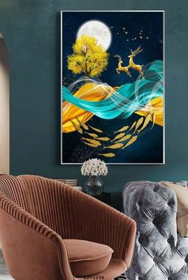 File tranh File tranh hiện đại pha lê gương KF71239 (gốc) chủ đề thành phố