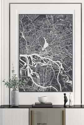 Hình ảnh file gốc File tranh hiện đại pha lê gương KF71259 cho in UV