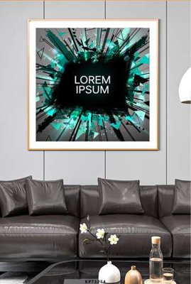 File gốc File tranh hiện đại pha lê gương KF71274 (AI/EPS) cho in ấn