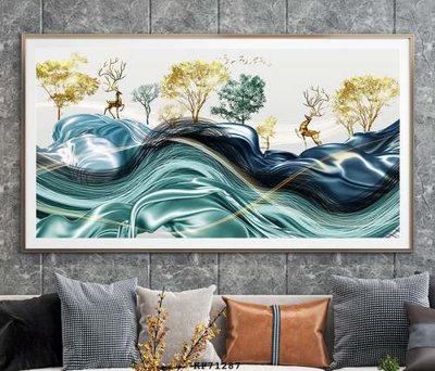 File in ấn File tranh hiện đại pha lê gương KF71287 (bản gốc) cao cấp