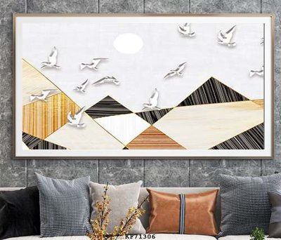 File tranh gốc in trần nhà File tranh hiện đại pha lê gương KF71306 3D