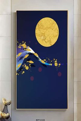 Hình ảnh file gốc in lụa File tranh hiện đại pha lê gương KF71326