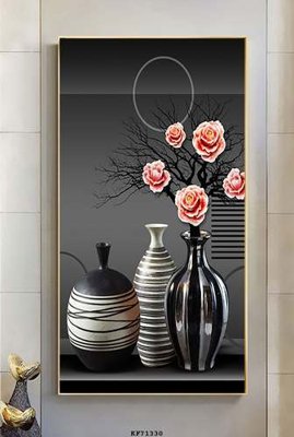 File gốc File tranh hiện đại pha lê gương KF71330 (in lụa) trang trí tường