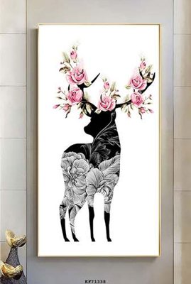 File gốc in tráng gương File tranh hiện đại pha lê gương KF71338 chi tiết