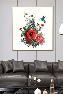 Download file File tranh hiện đại pha lê gương KF71390 (gốc) in mica đèn LED