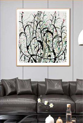 Download file gốc File tranh hiện đại pha lê gương KF71397 (in lụa) tranh 3D