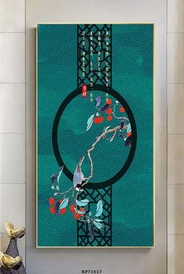 File in ấn File tranh hiện đại pha lê gương KF71517 chuyên nghiệp