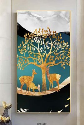 File tranh File tranh hiện đại pha lê gương KF71533 (gốc) phong cách tối giản