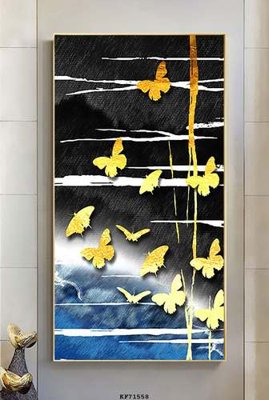 Ảnh gốc file in lụa File tranh hiện đại pha lê gương KF71558 chi tiết