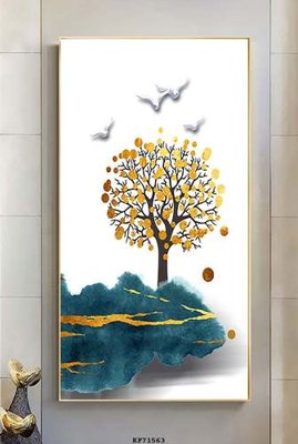 File gốc File tranh hiện đại pha lê gương KF71563 (in mica) trang trí