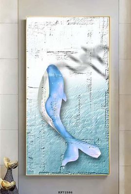 File in trần File tranh hiện đại pha lê gương KF71586 (bản gốc) đại dương