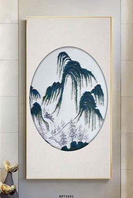 File in mica File tranh hiện đại pha lê gương KF71691 (bản gốc) làm vách ngăn