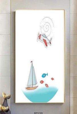 File in trần File tranh hiện đại pha lê gương KF71765 (bản gốc) 5D