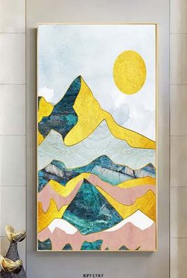 Hình ảnh file gốc in lụa File tranh hiện đại pha lê gương KF71787