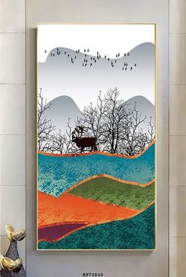 File in lụa File tranh hiện đại pha lê gương KF71810 (hoa văn) File tranh hiện đại pha lê gương KF71810