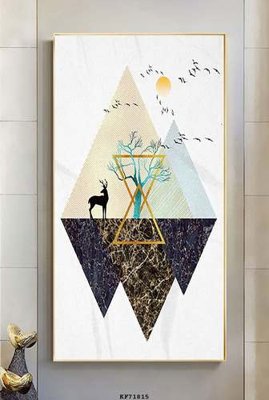 File in ấn File tranh hiện đại pha lê gương KF71815 (bản gốc) cao cấp