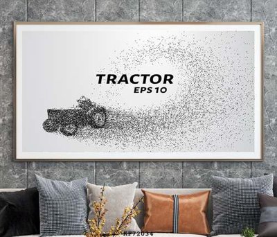 File in mica File tranh hiện đại pha lê gương KF72034 (bản gốc) làm vách ngăn