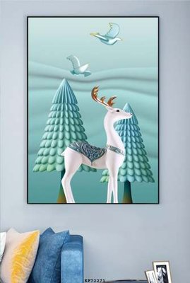 Download file gốc File tranh hiện đại pha lê gương KF72271 (in lụa) cao cấp